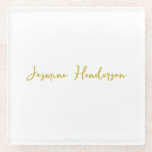 Farbkalligraphie Beruflich Glasuntersetzer (Vorderseite)