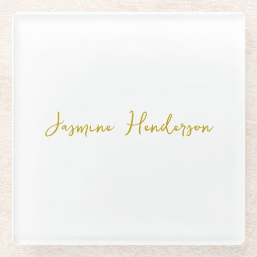 Farbkalligraphie Beruflich Glasuntersetzer (Vorderseite)