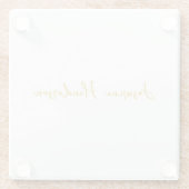 Farbkalligraphie Beruflich Glasuntersetzer (Rückseite)