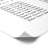 Farbkalligraphie-Seekarten-Plakat Poster (Ecke)