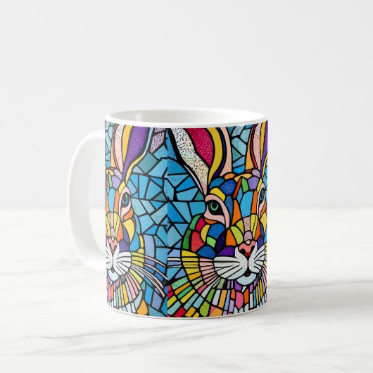 Farbkaninchen Kaffeetasse (Vorderseite Links)