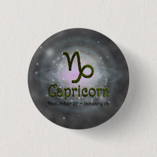 Farbkapricorn Zodiac Astrologisches Zeichen Button