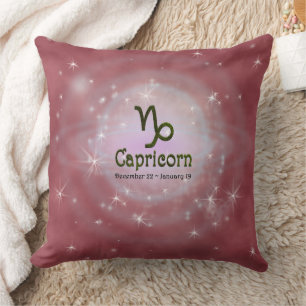 Farbkapricorn Zodiac Astrologisches Zeichen Kissen