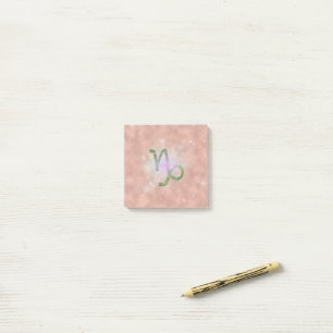 Farbkapricorn Zodiac Astrologisches Zeichen Post-it Klebezettel