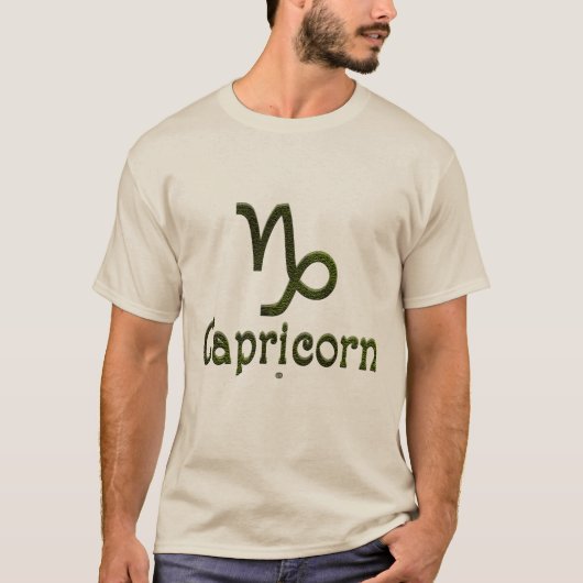 Farbkapricorn Zodiac Astrologisches Zeichen T-Shirt (Vorderseite)