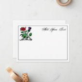 Farbkarte für Heraldische Rose und Wappen-Flecken Mitteilungskarte (Vorderseite/Rückseite Beispiel)