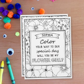 Farbkarte für personalisierte Blumenmädchen