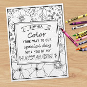 Farbkarte für personalisierte Blumenmädchen