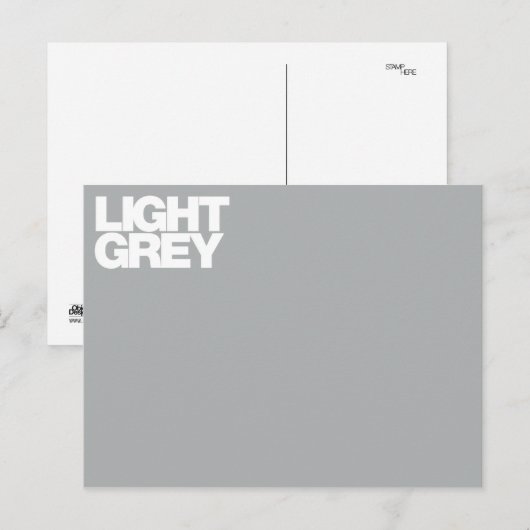Farbkarte hellgrau postkarte (Vorne/Hinten)