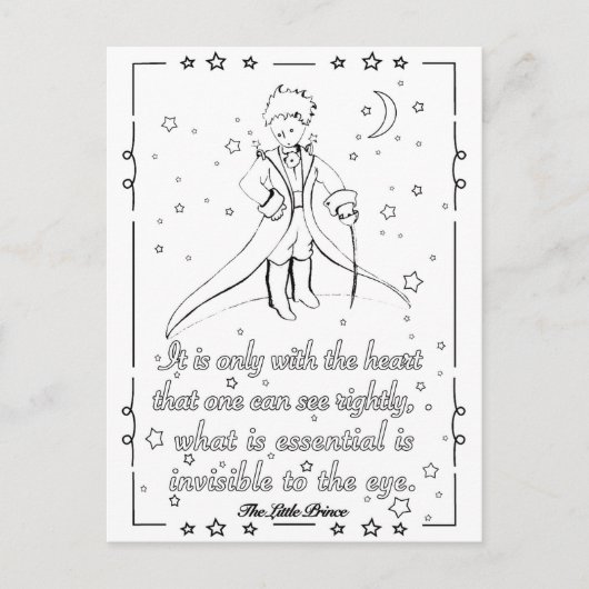 Farbkarte Kleiner Prinz Postkarte (Vorderseite)