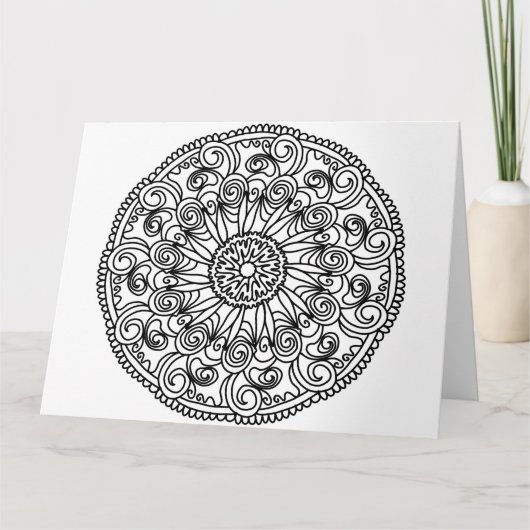 Farbkassette Blume wirbeln Karte (Vorderseite)