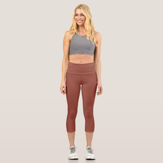 Farbkastanie Capri Leggings (Vorderseite)