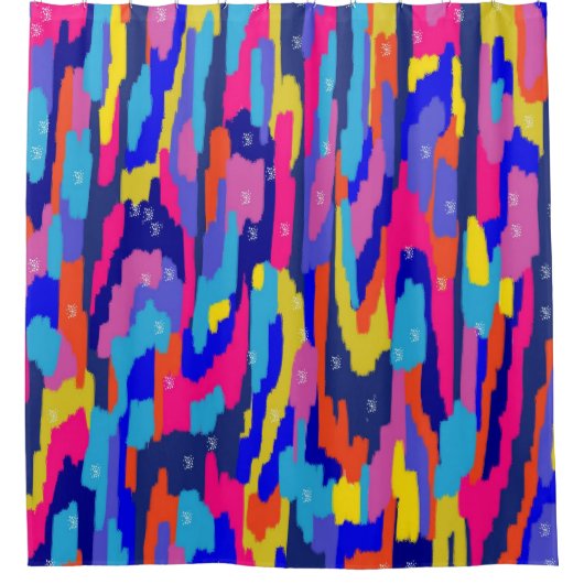 Farbkasten Abstrakt Duschvorhang (Vorderseite)