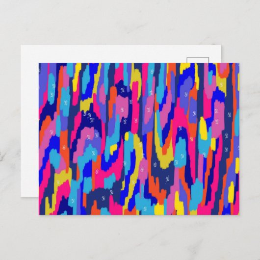 Farbkasten Abstrakt Postkarte (Vorne/Hinten)