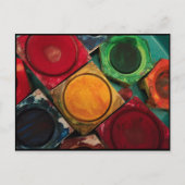 Farbkastenpalette Postkarte (Vorderseite)