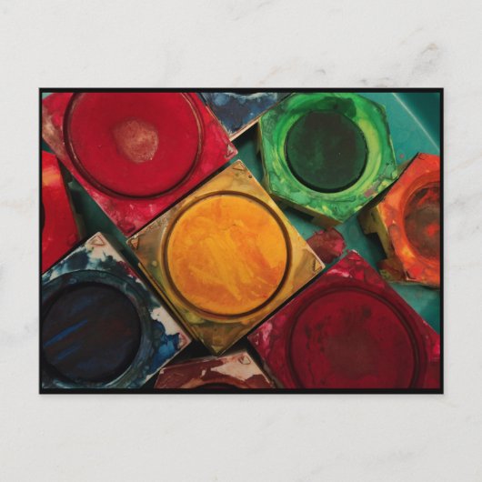 Farbkastenpalette Postkarte (Vorderseite)