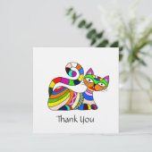 Farbkatze Dankeskarte (Stehend Vorderseite)