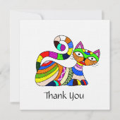 Farbkatze Dankeskarte (Vorderseite)