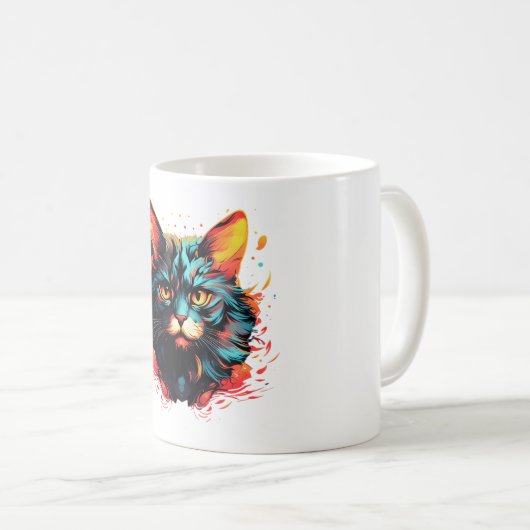 Farbkatze Kaffeetasse (VorderseiteRechts)
