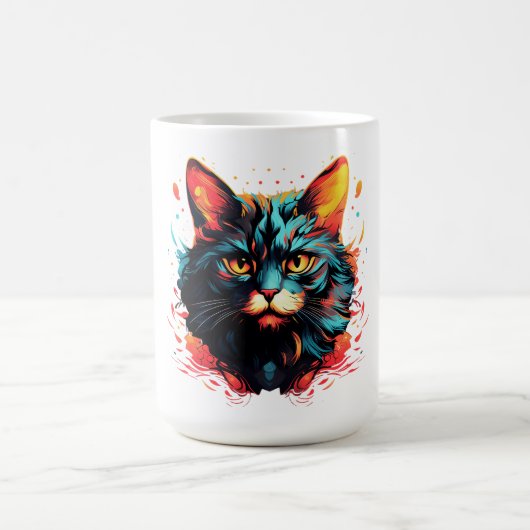 FARBKATZE KAFFEETASSE (Mittel)