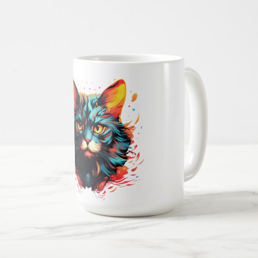 FARBKATZE KAFFEETASSE (VorderseiteRechts)