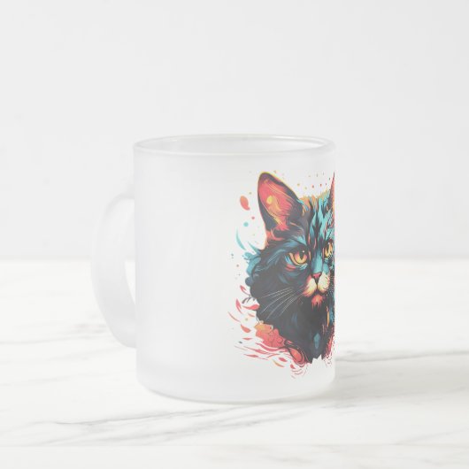 Farbkatze Mattglastasse (Vorderseite Links)