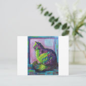 Farbkatze Postkarte (Stehend Vorderseite)