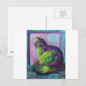 Farbkatze Postkarte (Vorne/Hinten)