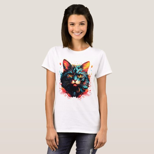 Farbkatze T-Shirt (Vorne ganz)