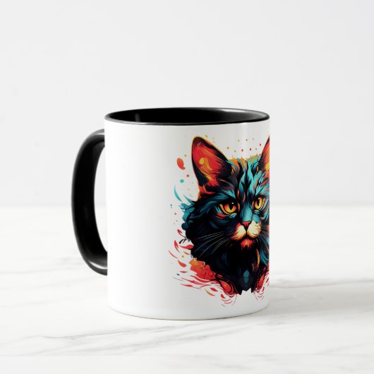 FARBKATZE TASSE (Vorderseite Links)