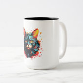 Farbkatze Zweifarbige Tasse (VorderseiteRechts)