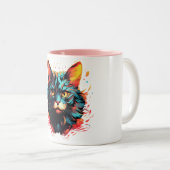 Farbkatze Zweifarbige Tasse (VorderseiteRechts)