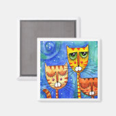 Farbkatzen - Magnet (Vorderseite/Rückseite)