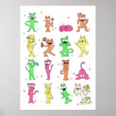 Farbkatzen-Plakat Poster (Vorne)