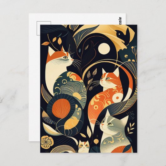 Farbkatzen Postkarte (Vorne/Hinten)