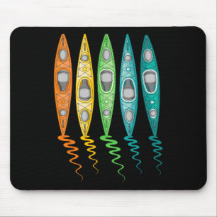 Farbkayakboot Outdoor Fluss Reise Kayaking Mousepad