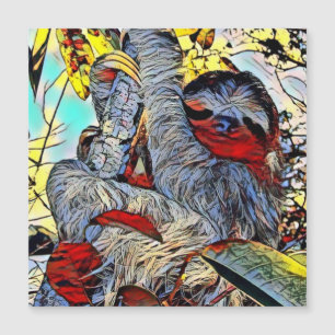 Farbkick - Faultier Magnetkarte
