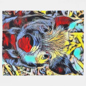 Farbkick - Ferkel Fleecedecke (Vorderseite (Horizontal))