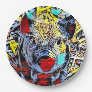 Farbkick - Ferkel Pappteller