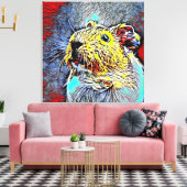 Farbkick - Guinea 4 Leinwanddruck (Insitu (Wohnzimmer))