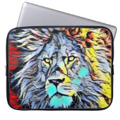 Farbkick - Löwenkönig Laptopschutzhülle (Vorderseite)