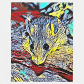Farbkick - Maus Fleecedecke (Vorderseite)