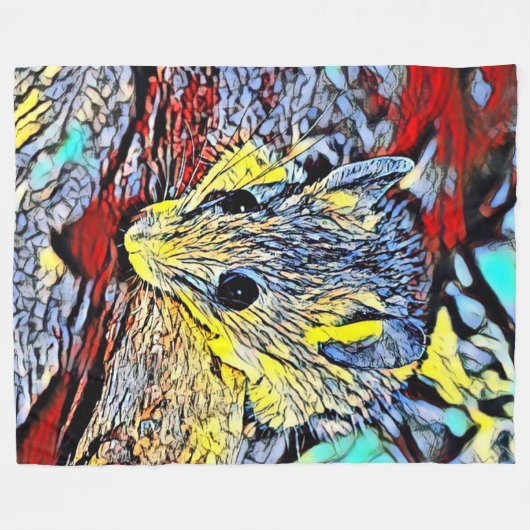 Farbkick - Maus Fleecedecke (Vorderseite (Horizontal))