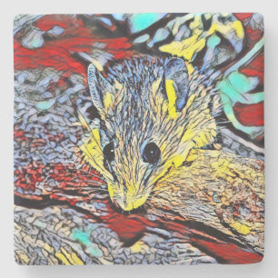 Farbkick - Maus Steinuntersetzer