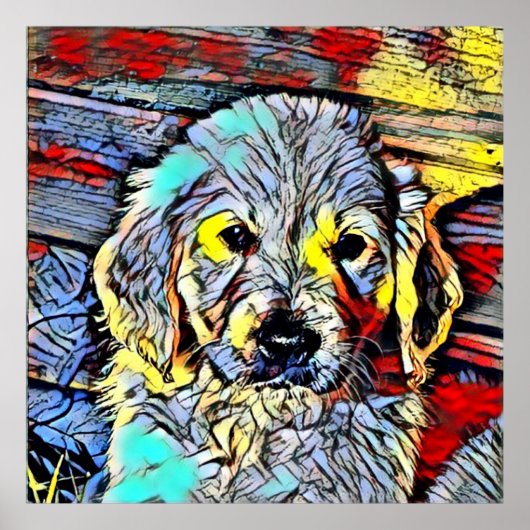 Farbkick - Welpe Poster (Vorne)