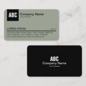 Farbklammer - Schwarz und Schwarz Grau a3ac99 Visitenkarte (Vorne/Hinten)