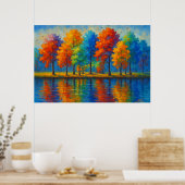 Farbklänge der Landschaft Poster (Küche)