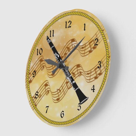 Farbklarinendesign Große Wanduhr (Winkel)