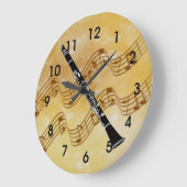 Farbklarinendesign Große Wanduhr (Winkel)