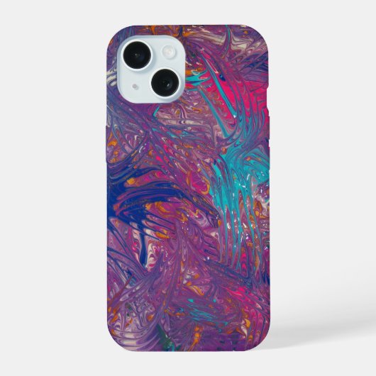 Farbklauen-Wirbel-Design iPhone 15 Hülle (Rückseite)